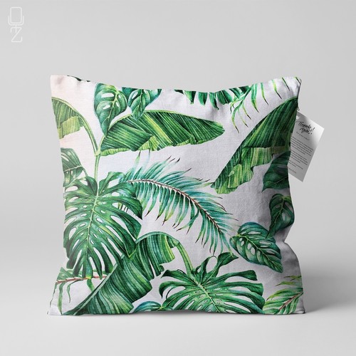 Copricuscino con foglie - copricuscino,