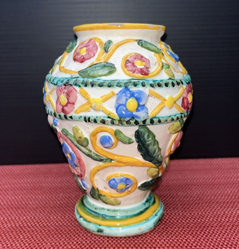 Vaso ceramica maiolica vintage - vaso,