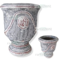 Vaso Anduze in terracotta cm 28 per fiori piante arredo giardino casa no antico
