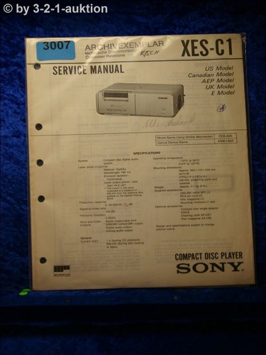 Manuale servizio sony xes - sony,
