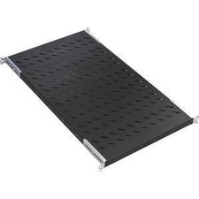 RIPIANO UNIVERSALE PER ARMADIO RACK 19" ALLUNGABILE 720 MM CON 4 AGGANCI NERO