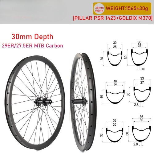 Set ruote mtb - ruote, carbonio
