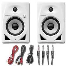 Pioneer DM-50D-W Monitor da tavolo attivo da 5" e altoparlanti DJ (bianco) con cavi