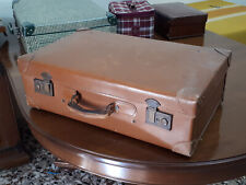 Valigia vintage 1900 cuoio e Fibra Vulcanizzata, grande