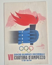 Cartolina VII GIOCHI OLIMPICI INVERNALI CORTINA 1956