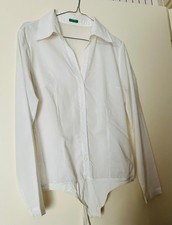 Benetton camicia-body bianca