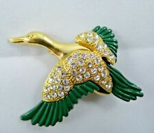 spilla  BIGIOTTERIA COSTUME JEWEL ANATRA UCCELLO CACCIA CACCIATORE STANHOME