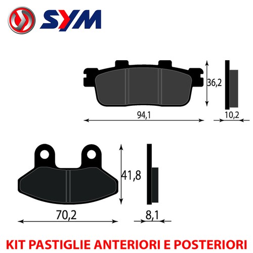 Kit pastiglie freno anteriori - kit,