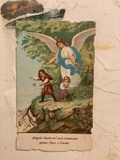 Santino antica cromolitografia Angelo Santo nel mio cammino 1898