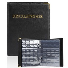 Raccoglitore monete 360 tasche album porta monete collezione nero