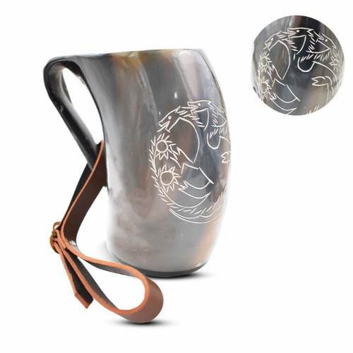 Tazza bere medievale corno - tazza,