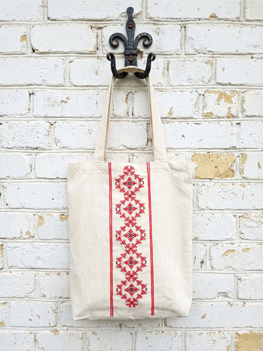Borsa tote ricamata - , a