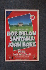 Poster Bob Dylan & Joan Baez Tour 1984 Parigi P. Santana
