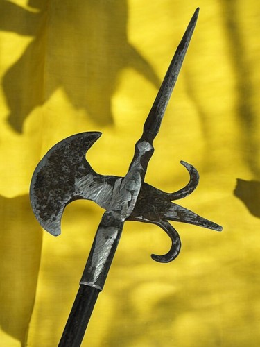 Alabarda metallo legno corteo
