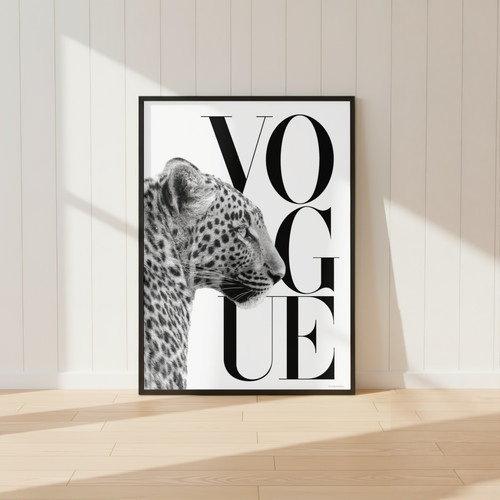 Leopard vogue wall art print - vogue,