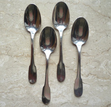 CHRISTOFLE 4 CUCCHIAINI DA CAFFE' Mod. CLUNY 10 cm. USATI