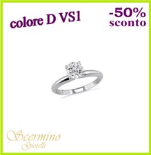 ANELLO SOLITARIO ORO BIANCO