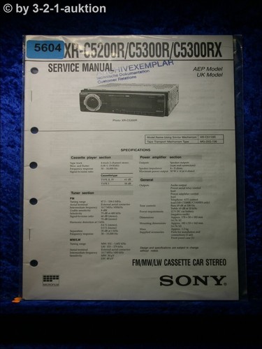 Manuale servizio sony xr - servizio,