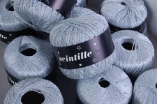 Lotto 12 gomitoli Scintille argento filo metallico e cupro 25 grammi cad