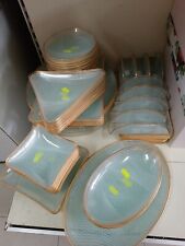 Lotto Vassoi In Vetro Bordo Oro 70+ Pezzi Misti Vassoi Grandi medi e piccoli