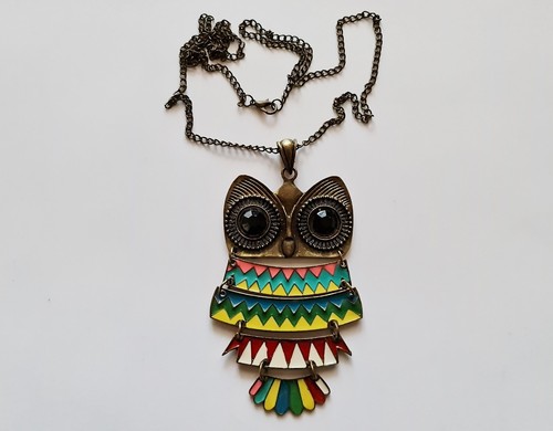 Collana catena ciondolo gufo - catena,