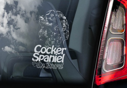 Adesivo auto cocker spaniel - cocker,
