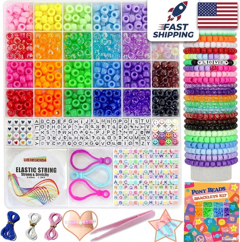1000pcs pony perline - 1000pcs,