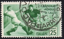 ITALIA REGNO 1934 -358-  Usato 25 c. Campionato mondiale calcio #K3U