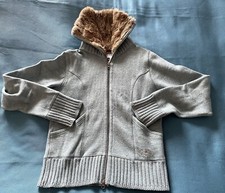 WOOLRICH MAGLIA cardigan giacchino collo pelliccia tg. M