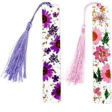 Segnalibri con fiori pressati