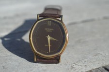 MICROMA ULTRARARE MEN'S MA3B0Y VINTAGE ESAGONAL ELEGANT DRESS WATCH BROWN DIAL