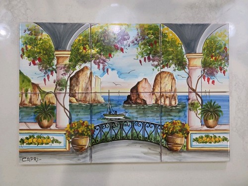 Piastrella capri dipinta - piastrella, a