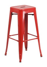 Sgabello bar industriale rosso