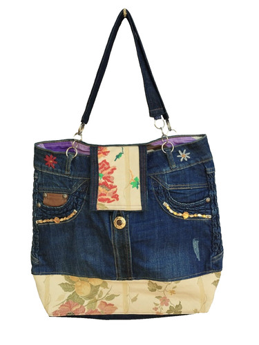 Borsa jeans hand made - ,, nuova