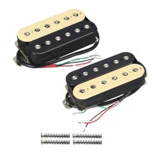 FLEOR ST HH Pickup Humbucker Chitarra Alnico 2 Doppio Collo Bobina + Ponte Zebra