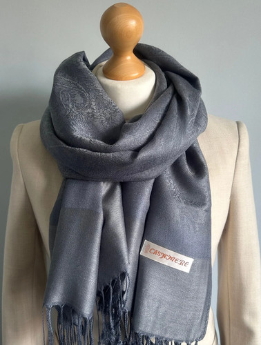 Sciarpa grigio argento