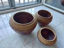 N.3 Vasi stile Etnico di colore Marrone.