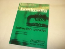 Lambretta DL 125 150 200 Manuale Proprietario Testo Inglese Libretto Istruzioni