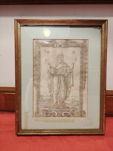 Incisione antica madonna - madonna, greca