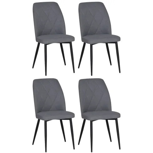 Set sedie tessuto grigio - in,