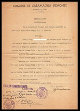 GF0050 - Certificato di servizi Militari e Partigiani - 1946 inter. storico