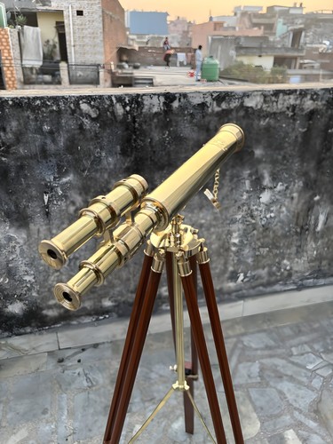 Antico telescopio ottone - telescopio, in