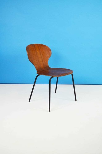 Sedia vintage con - con, curva