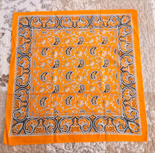 FAZZOLETTO BANDANA GIALLO COTONE COLLO POLSO 46 CM