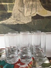 set 6 bicchieri in vetro anni 70  vintage