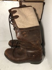 Stivali al ginocchio UGG donna "Elsa" in pelle impermeabile castagno #1005578 taglia 7
