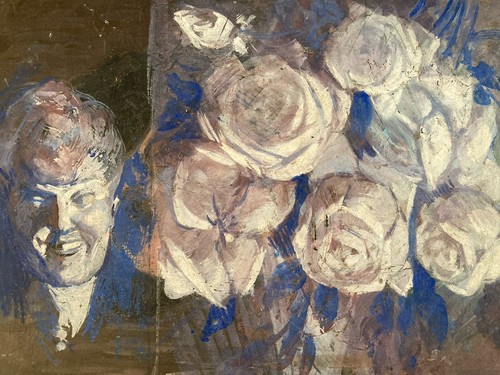 Dipinto fiori bouquet 1940 - fiori,