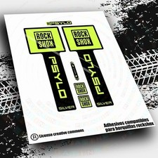 WP652 ADESIVI COMPATIBILI FORCELLA ROCKSHOX PSYLO SILVER STICKERS MTB ADESIVI