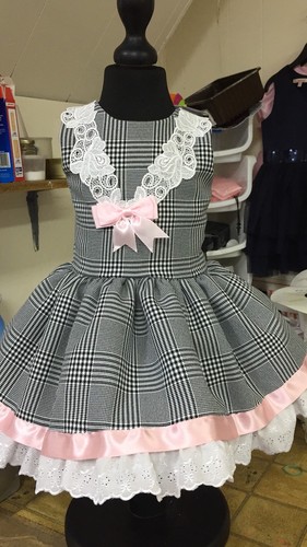 Vestito spagnolo tartan grigio
