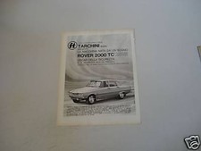 advertising Pubblicità 1967 ROVER 2000 TC